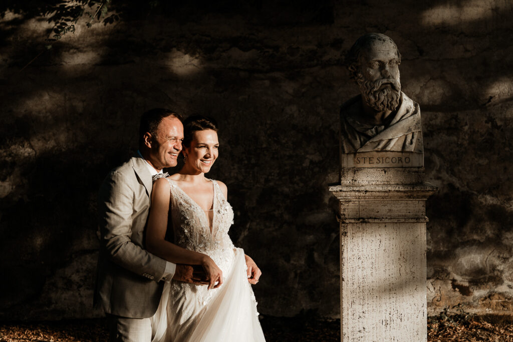 Destination Wedding Destination Wedding in Rome Destination Wedding in Italy Bride Groom Bridesmaids Rome Casina Valadier