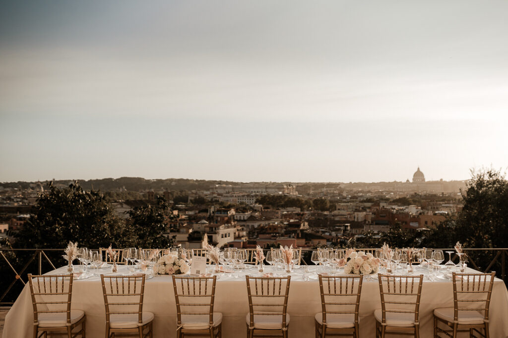 Destination Wedding Destination Wedding in Rome Destination Wedding in Italy Bride Groom Bridesmaids Rome Casina Valadier