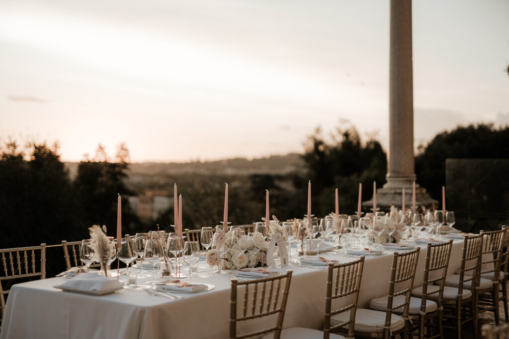 Destination Wedding Destination Wedding in Rome Destination Wedding in Italy Bride Groom Bridesmaids Rome Casina Valadier